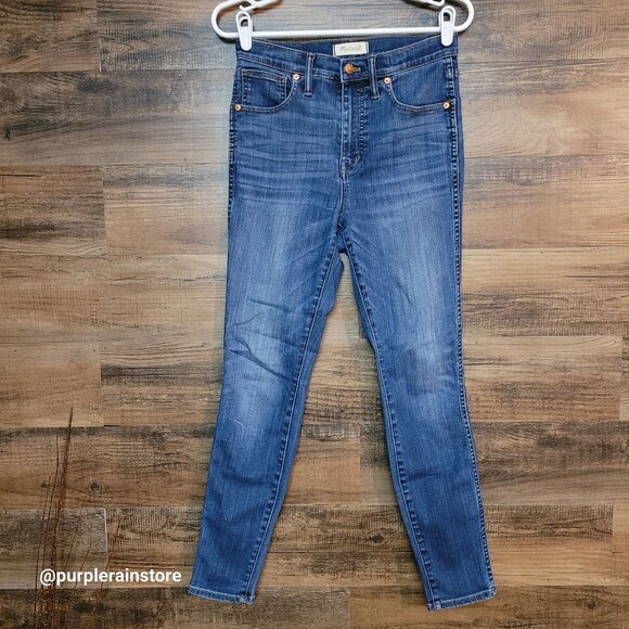 Madewell Jeans 28 Skinny 10" High Rise Danny Wash G7391 Tummy Control Stretch - Picture 1 of 13